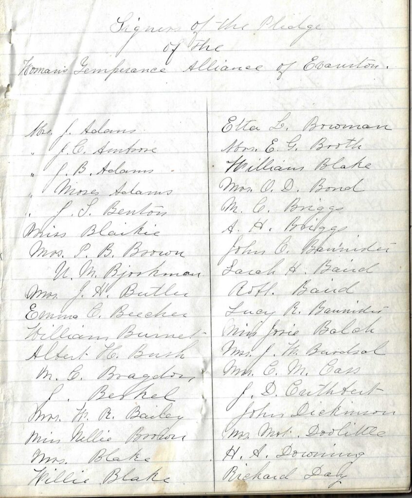 First page of signatures